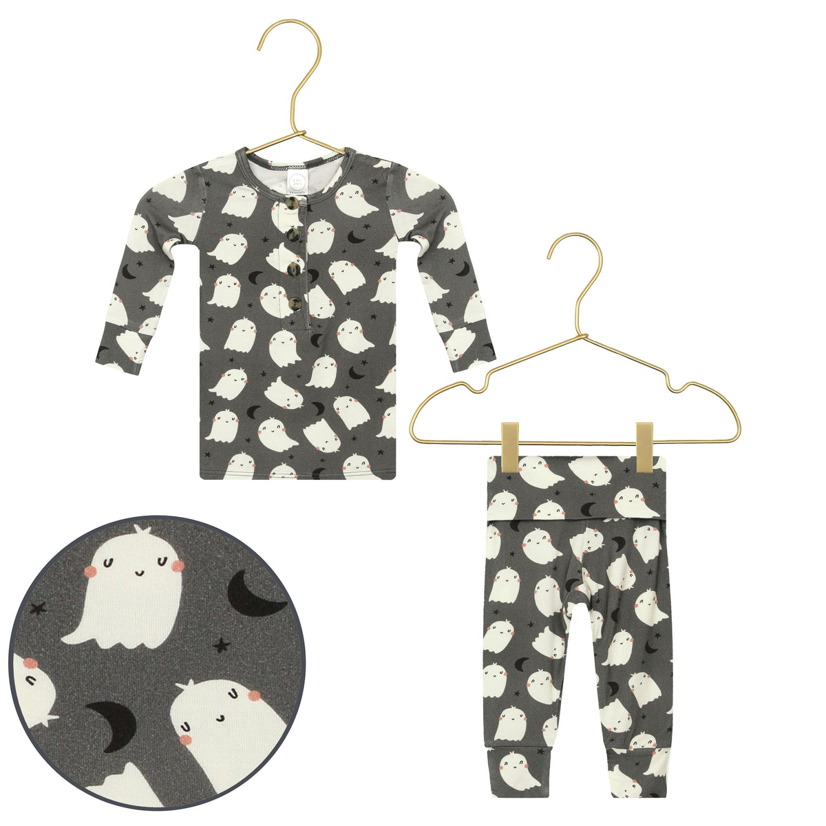 Lou Lou and Company Happy Ghost Top + Bottoms