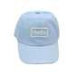 The Baby Cubby Kids Embroidered Baseball Cap - Hello - Light Blue
