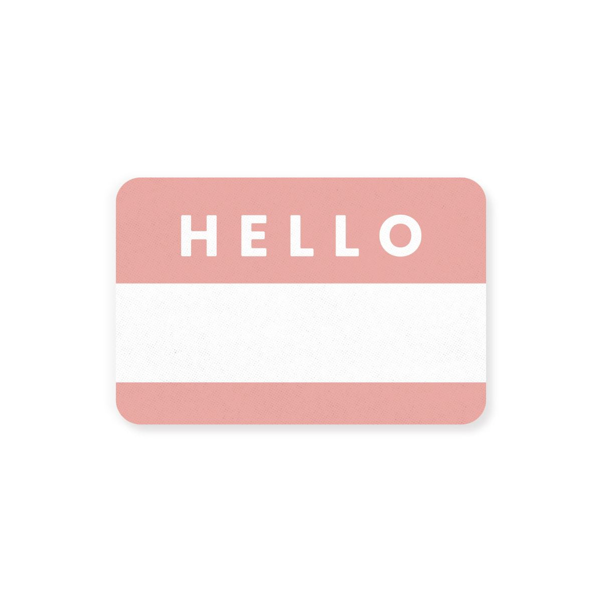 Baby Cubby Hello Sticker - Bold Font - Dusty Pink / White