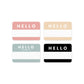 Baby Cubby Hello Sticker - Bold Font 