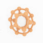 The Baby Cubby Geometric Beaded Silicone Teething Ball - Taupe