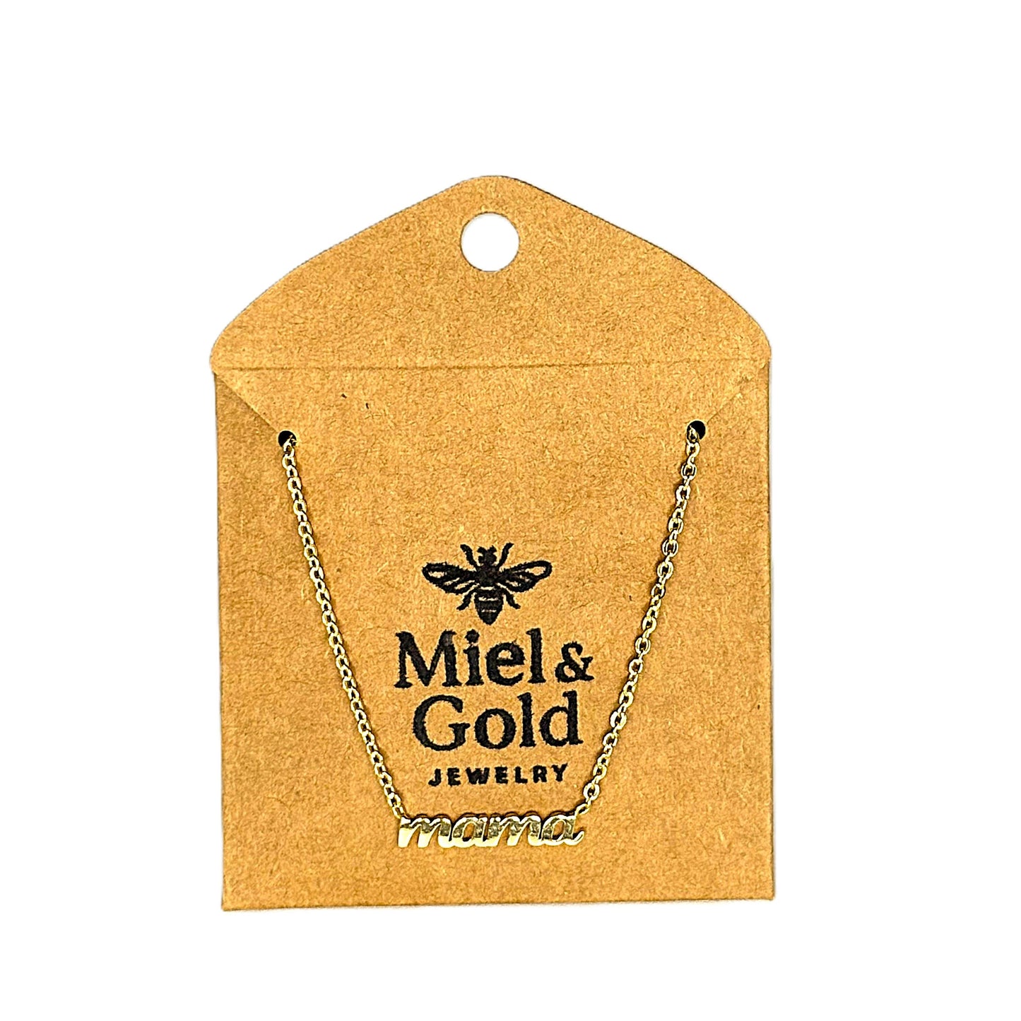 Miel & Gold Mama Necklace 18k Gold Filled