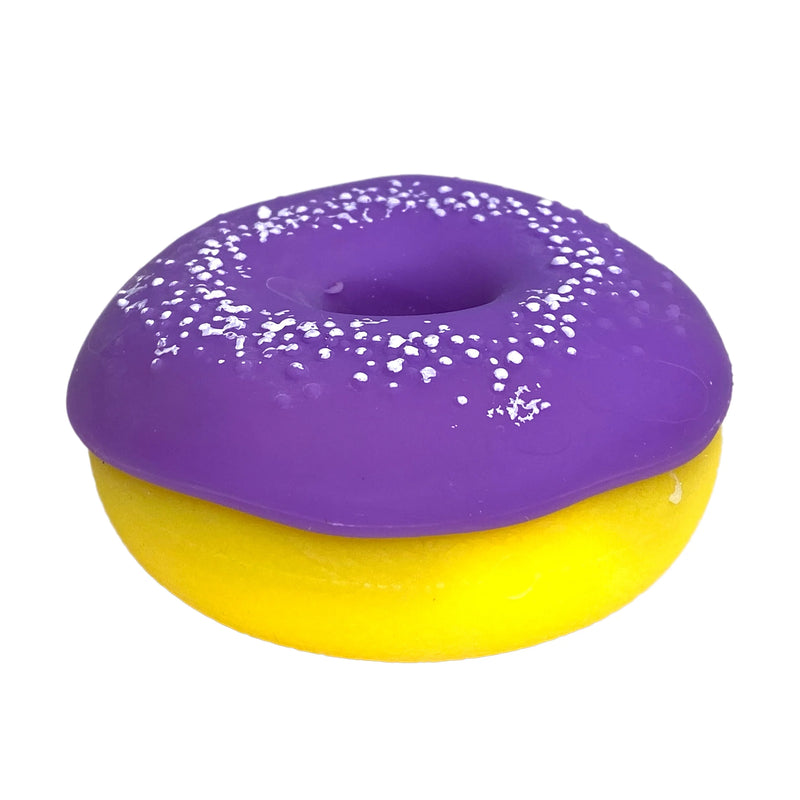 Schylling NeeDoh Dohnuts - Yellow with Purple Frosting and Sugar