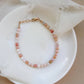 Joyful Bead Company Pink Opal Bracelet - Gold