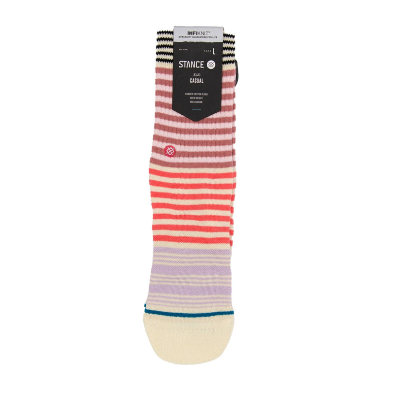 Stance Kids' Crew Socks - Sunshine Stripe - Off White