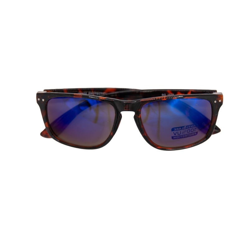 Blue Gem Adult Sunglasses Wayfarer - Tortoise Shell with Grey Lenses