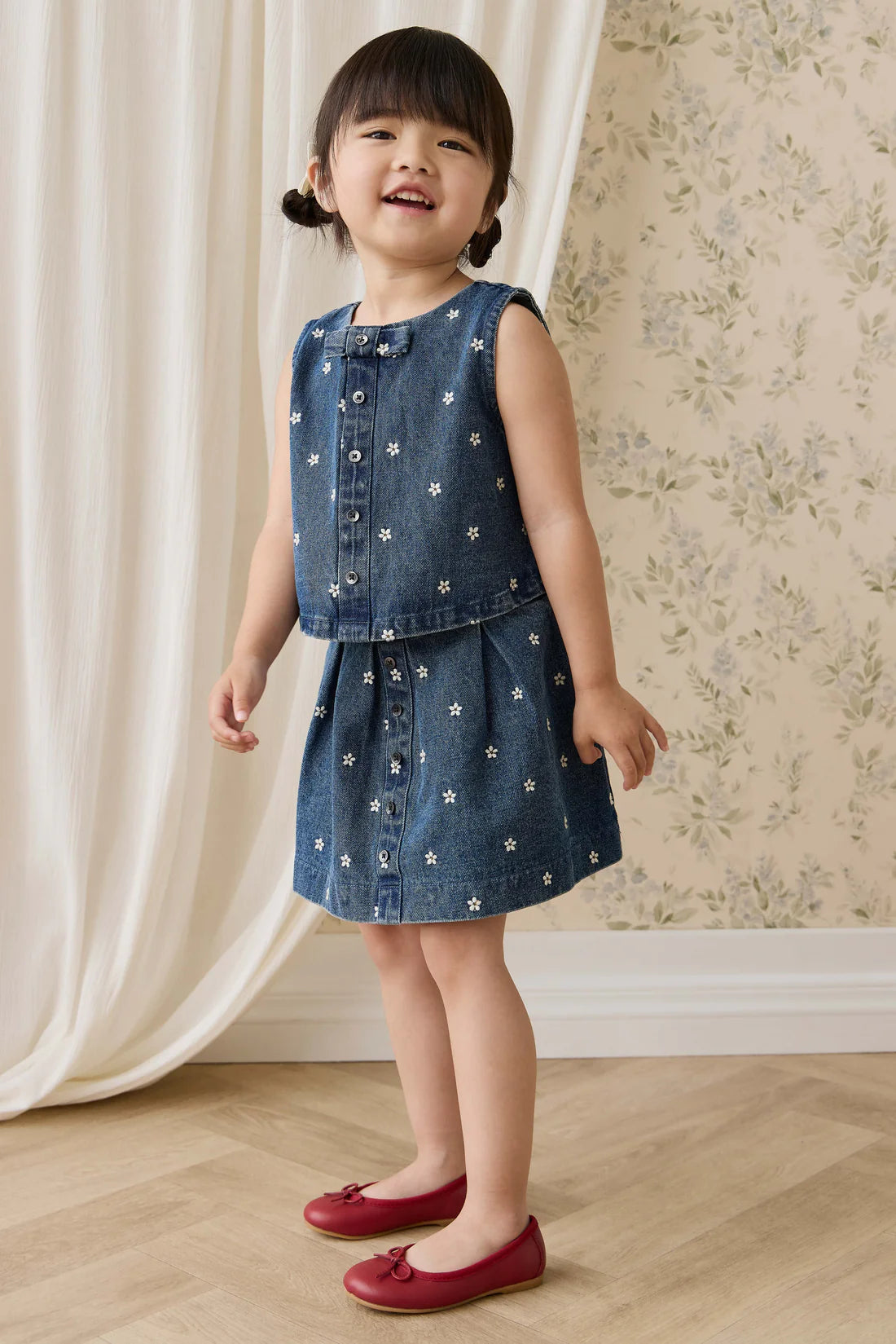 Jamie Kay Etta Top - Josie Floral Denim