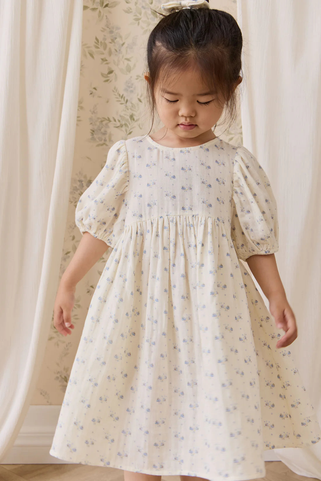 Jamie Kay Organic Cotton Muslin Frannie Dress - Molly Blue