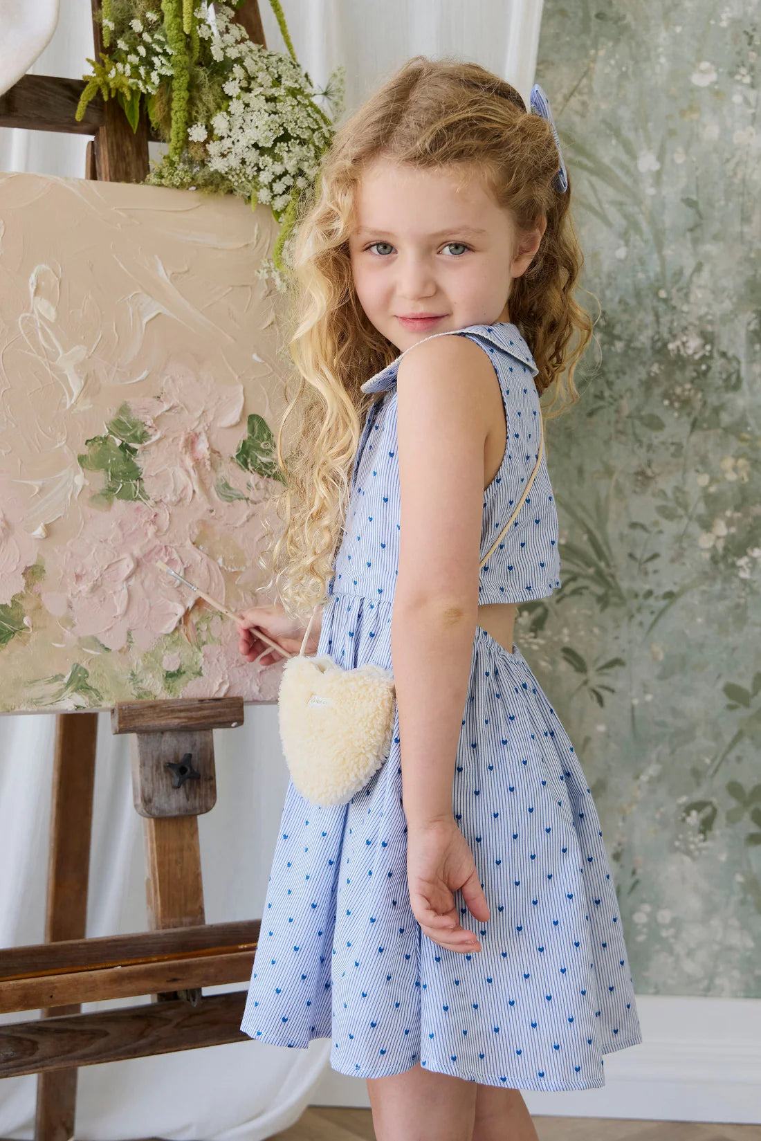 Jamie Kay Organic Cotton Wisteria Dress - Mon Amour Stripe Indigo