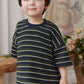 Jamie Kay Organic Cotton Waffle Leith Tee - Maritime Grandeur Stripe