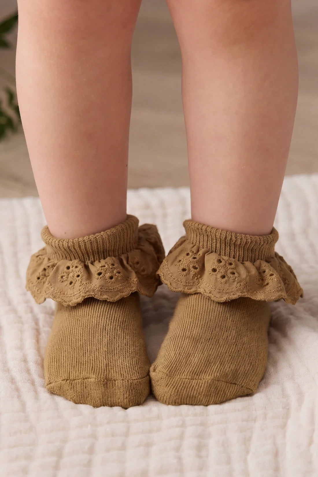 Jamie Kay Frill Ankle Sock - Antique Bronze