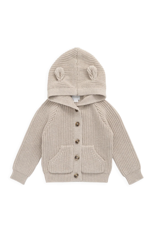 Jamie Kay Bear Cardigan - Oat
