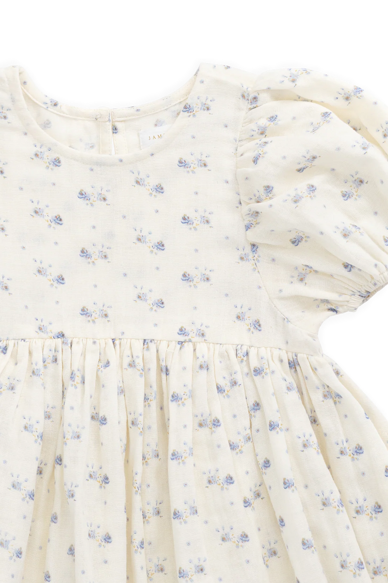 jamie kay t shirt dress Girls Organic Cotton Tie Strap Floral Dress - Cream - Size 1YR