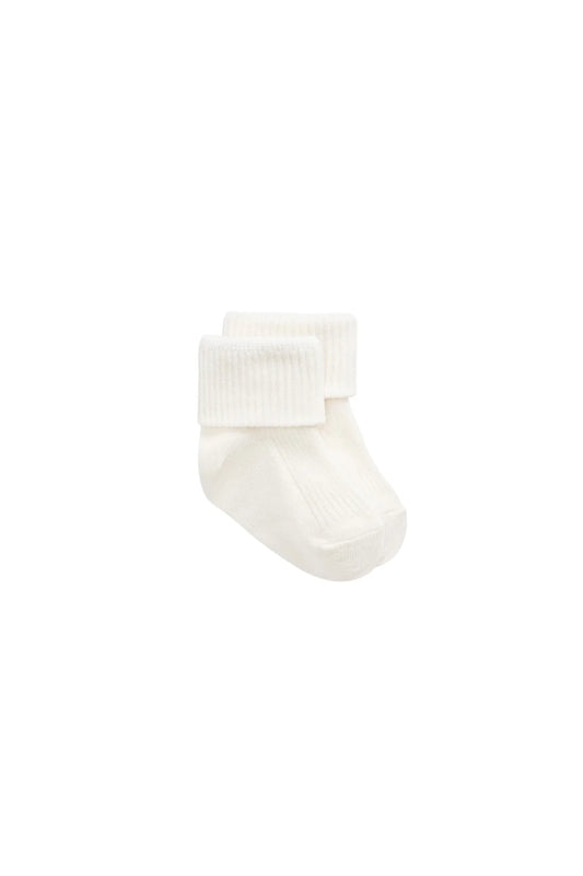Jamie Kay Classic Rib Sock - Cloud