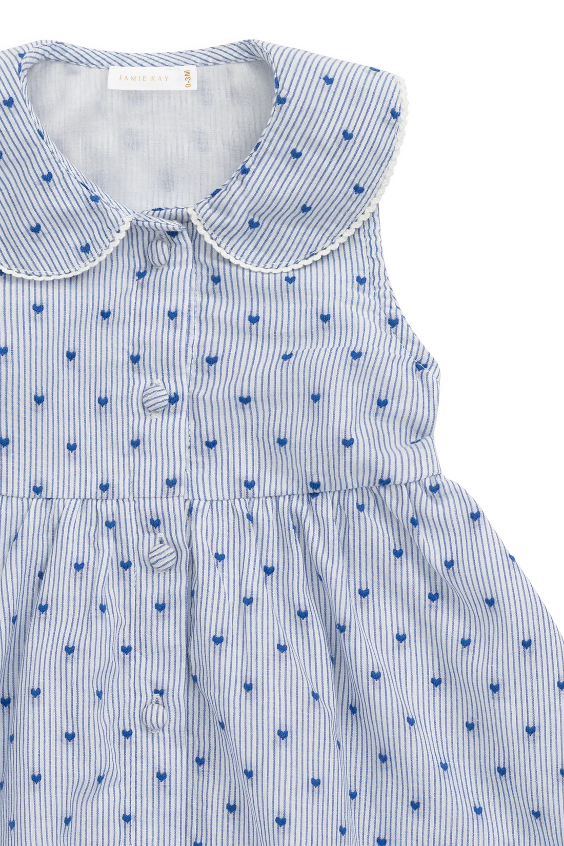 Jamie Kay Organic Cotton Wisteria Dress - Mon Amour Stripe Indigo