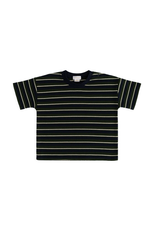 Jamie Kay Organic Cotton Waffle Leith Tee - Maritime Grandeur Stripe
