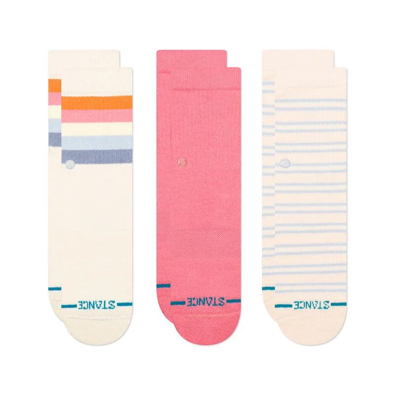 Stance Kids' Crew Socks - Maliboo 3 Pack - Pink