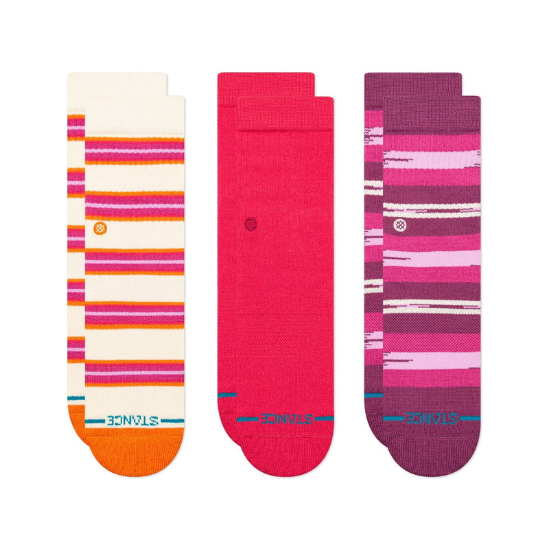 Stance Kids' Crew Socks - Trailbound 3 Pack - Pink