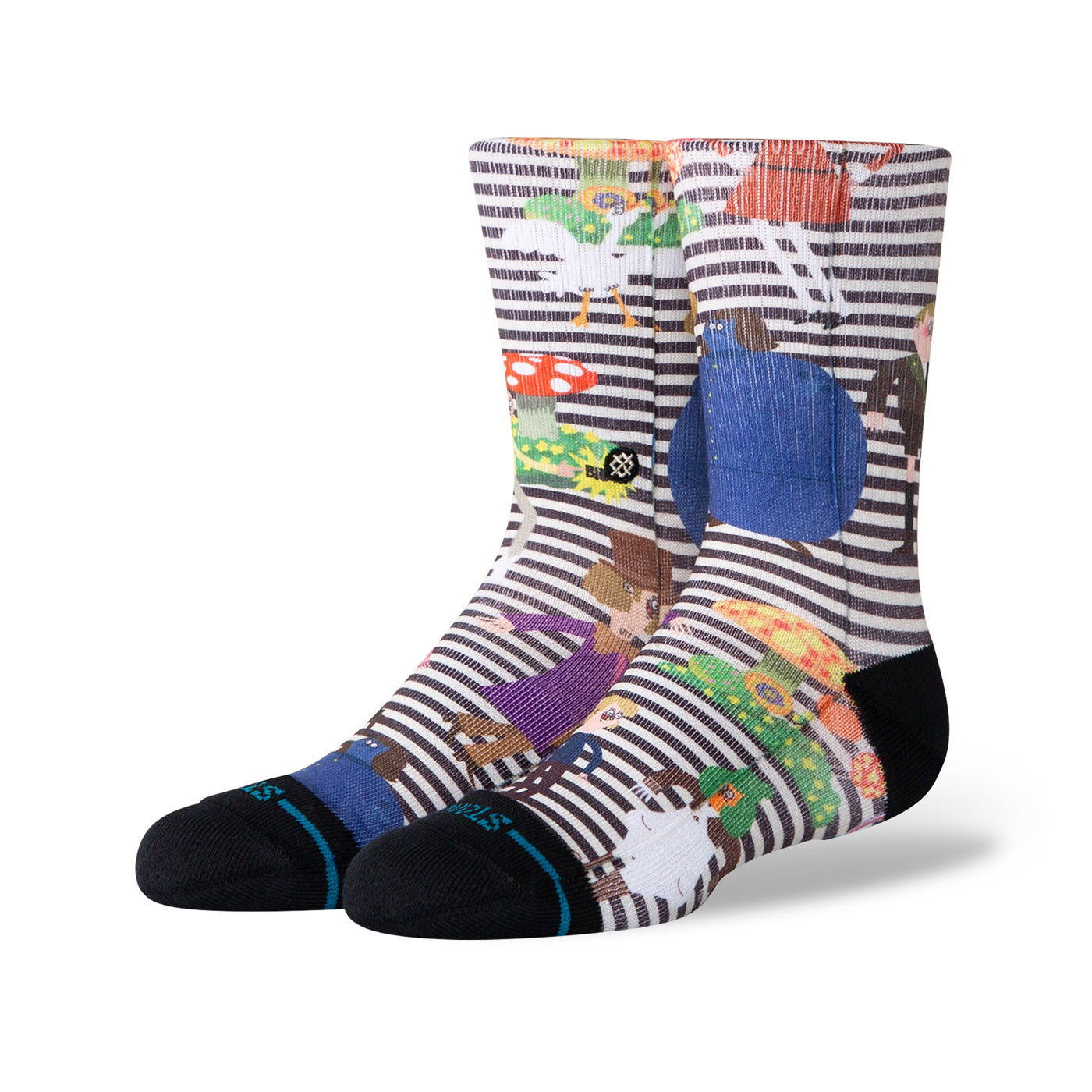Stance Kids' Crew Socks - Wonka - Black / White