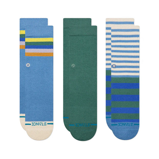 Stance Kids' Crew Socks 3 Pack - Stripe