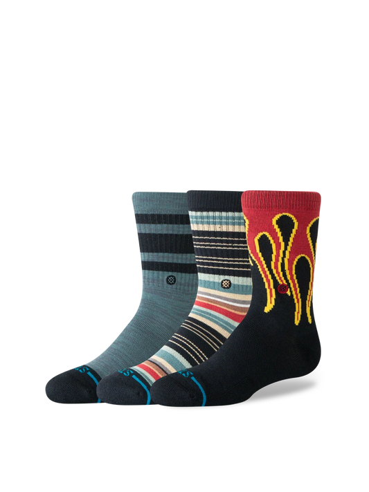 Stance Kids' Crew Socks - Blaze 3 Pack