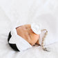 Copper Pearl Knit Headband Bow - Dove