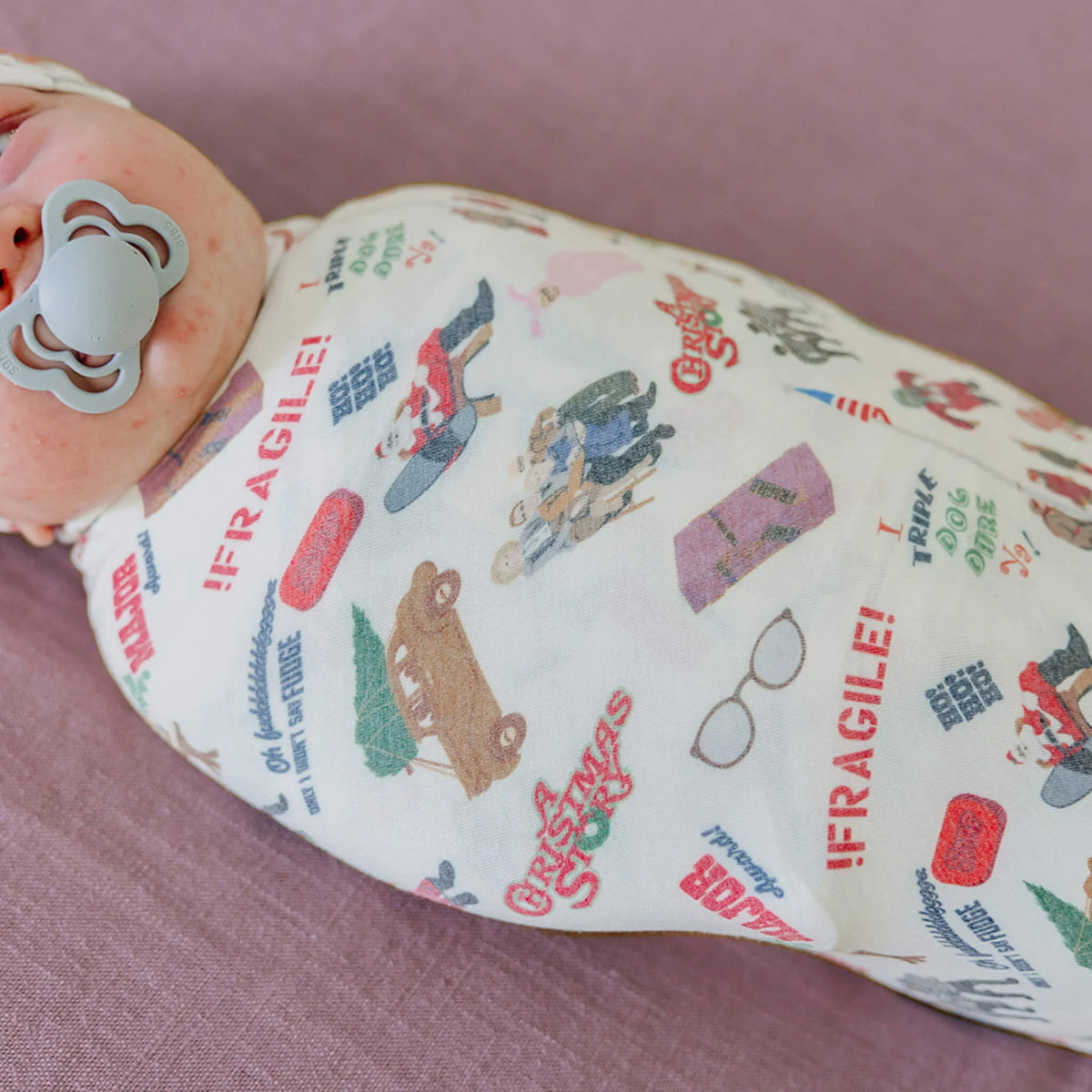 Copper Pearl Knit Swaddle Blanket - a Christmas Story