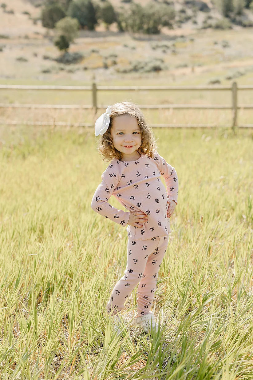 Mebie Baby Pink Petals Cotton Set