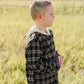 Mebie Baby Dark Plaid Hooded Button Up Shirt
