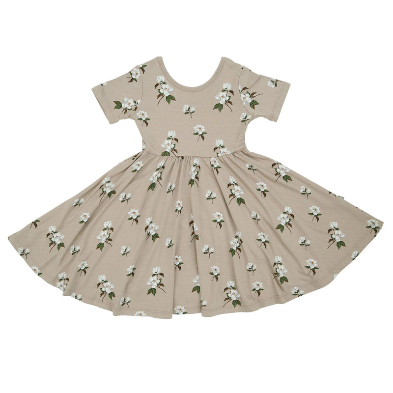 Kyte BABY Twirl Dress - Small Khaki Magnolia