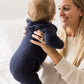 Burts Bees Organic Cotton Quilted Bee Wrap-Front Baby Jumpsuit - Midnight