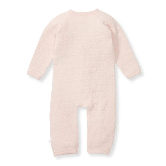 Burts Bees Organic Cotton Quilted Bee Wrap-Front Baby Jumpsuit - Ranunculus