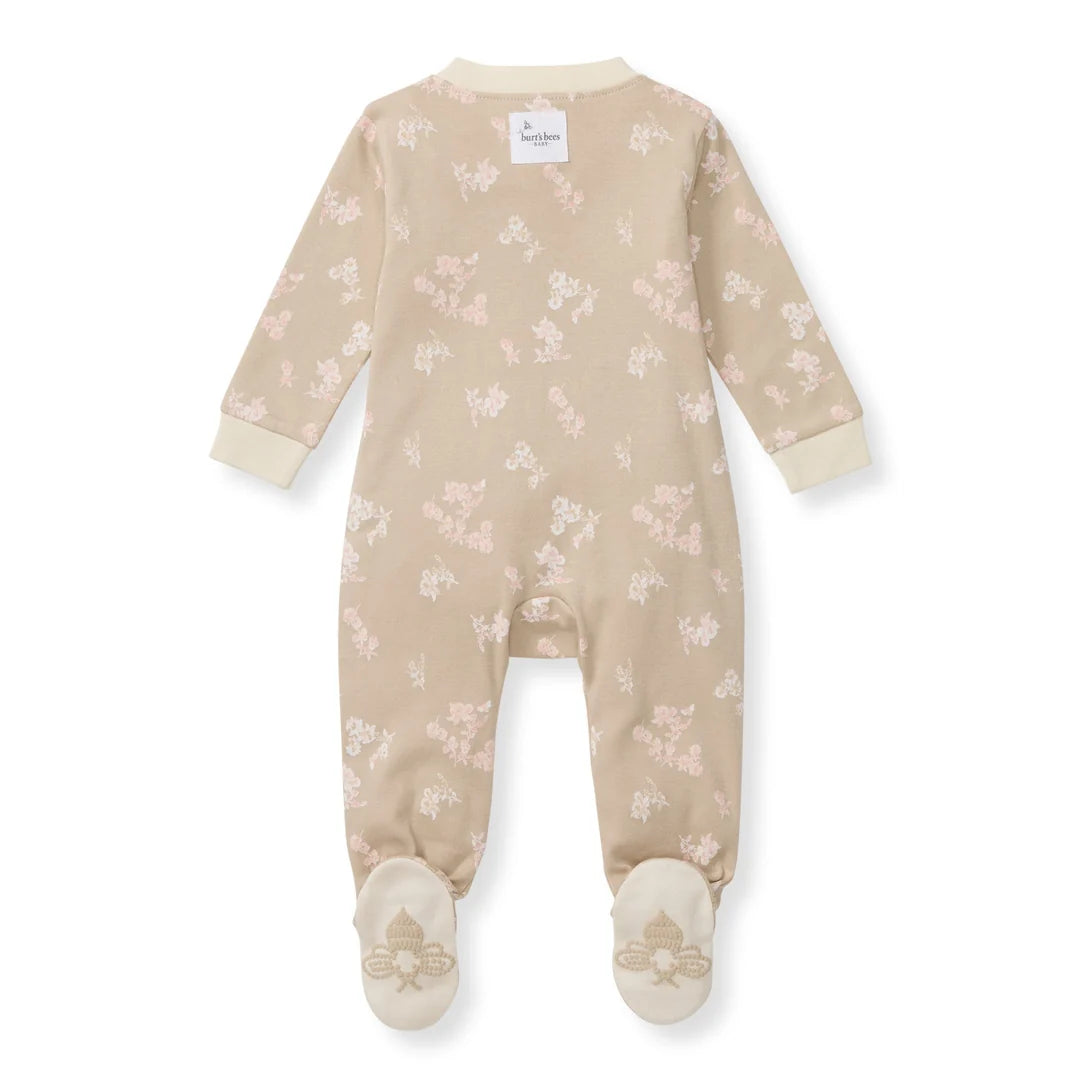 Burts Bees Whimsical Floral Organic Cotton Sleep & Play - Hummus