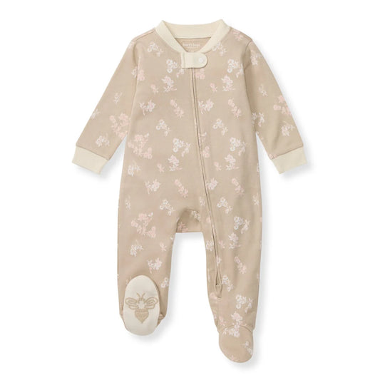 Burts Bees Whimsical Floral Organic Cotton Sleep & Play - Hummus