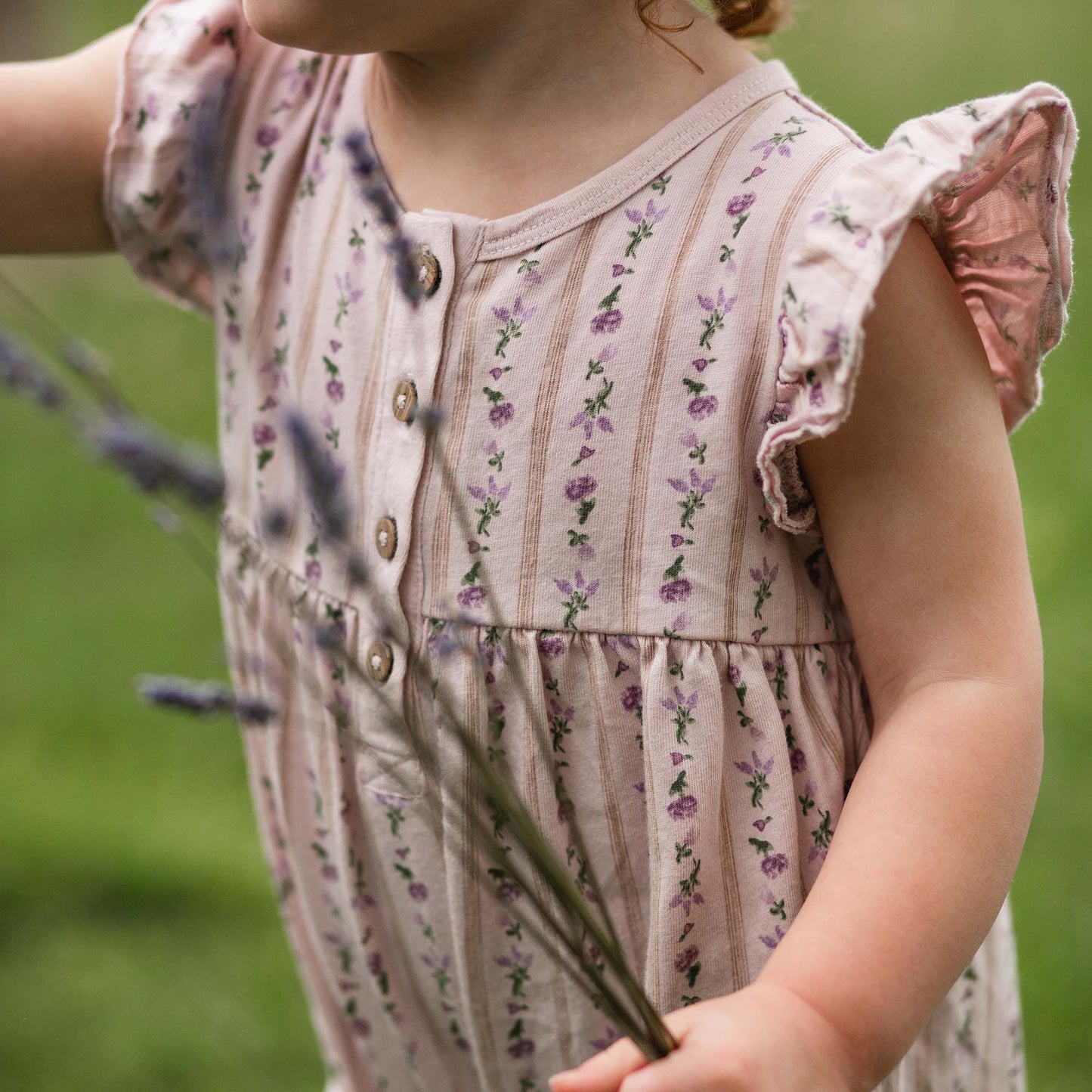 Burt's Bees Farmhouse Floral Jumpsuit - Soft Violet