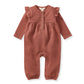 Burt's Bees Dotted Rib Infant Jumpsuit - Cedar