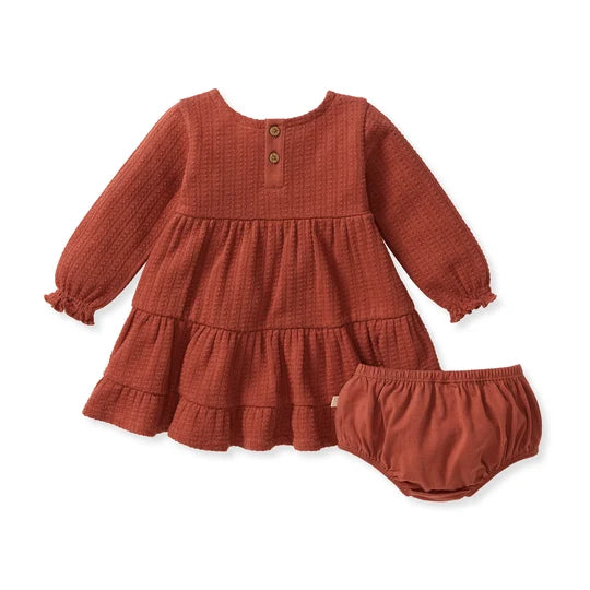 Burts Bees Dotted Rib Sequoia Bark Dress