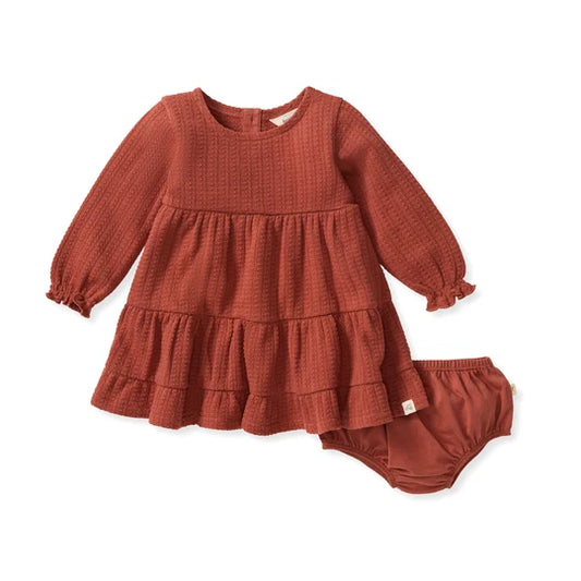 Burts Bees Dotted Rib Sequoia Bark Dress