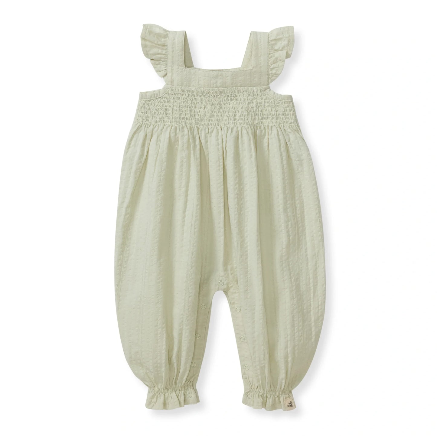 Burts Bees Seersucker Organic Baby Girl Jumpsuit