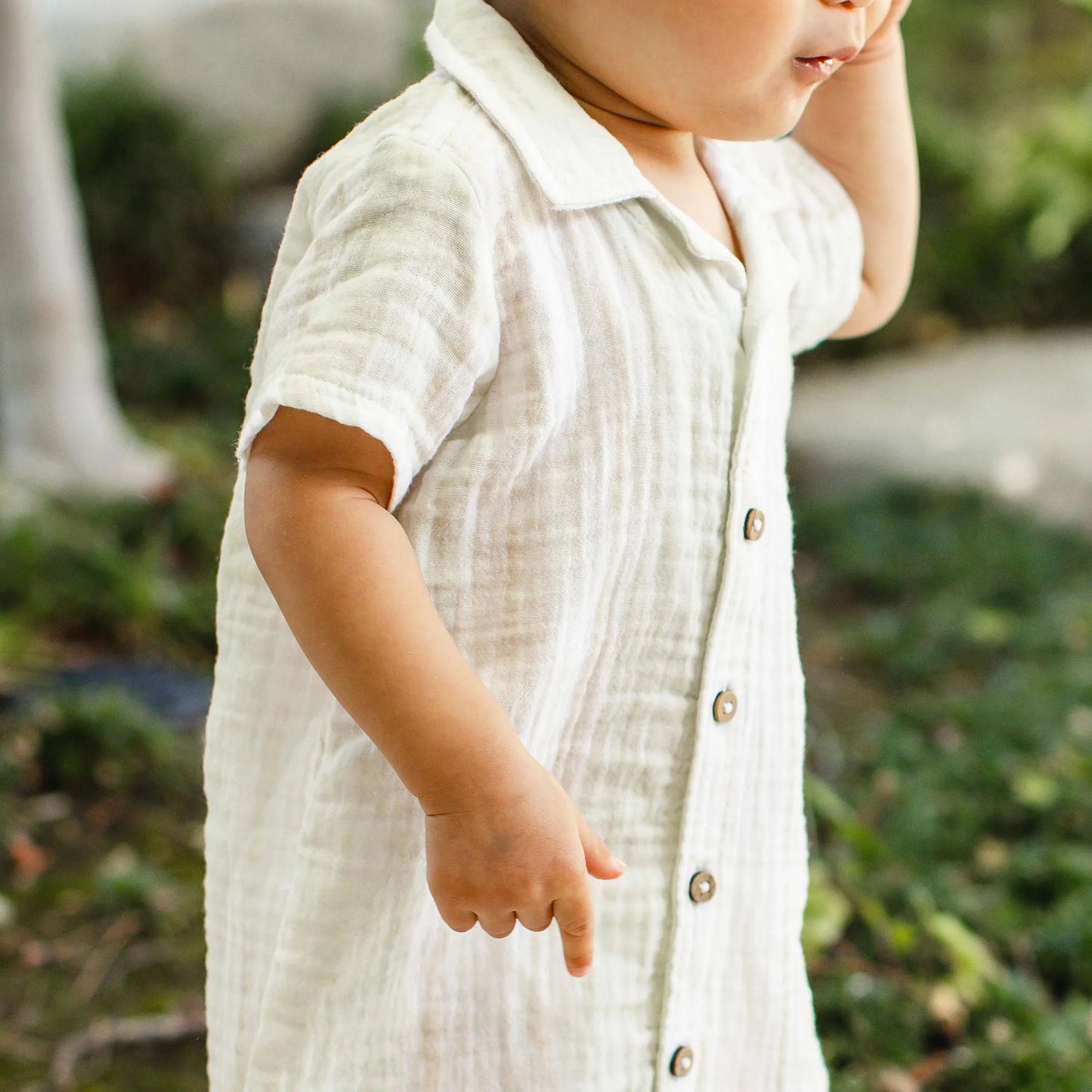 Burts Bees Pacific Stripe Baby Boy Romper