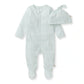 Burts Bees Baby Boy Blue Stripe Jumpsuit & Hat Set