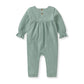 Burts Bees Chunky Slub Baby Girl Jumpsuit Jade Stone