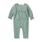 Burts Bees Chunky Slub Baby Girl Jumpsuit Jade Stone