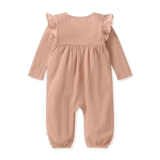 Burts Bees Ribbed Pointelle Jumpsuit