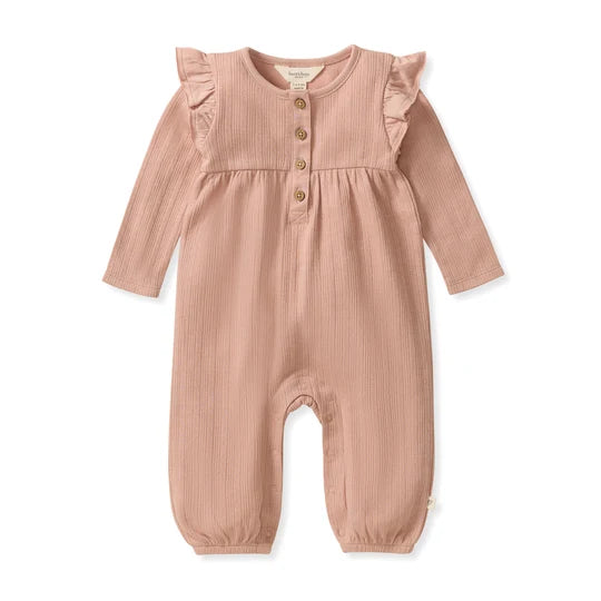 Burts Bees Ribbed Pointelle Jumpsuit