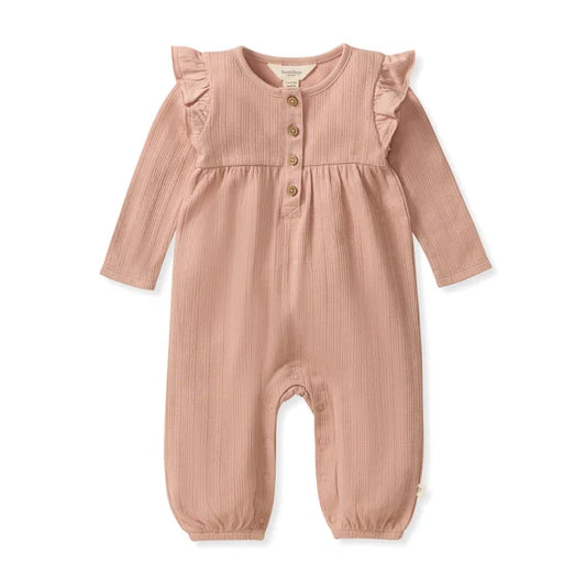 Burts Bees Ribbed Pointelle Jumpsuit