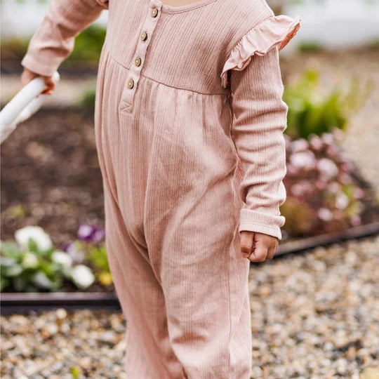 Burts Bees Ribbed Pointelle Jumpsuit