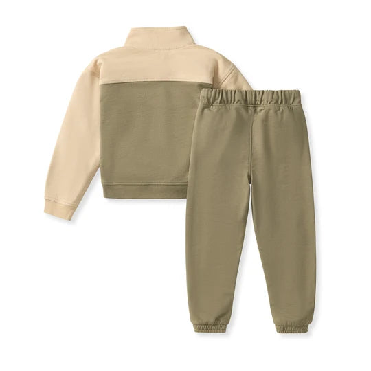 Burts Bees Quarter Zip Collar Sweatshirt Set