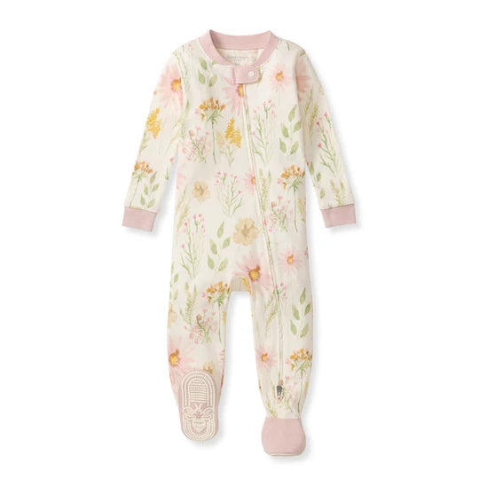 Burts Bees Wild Floral Organic Cotton Footed sleeper