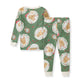 Burt's Bees Reindeer Pancakes Two Piece Pajama Set - Sage Green